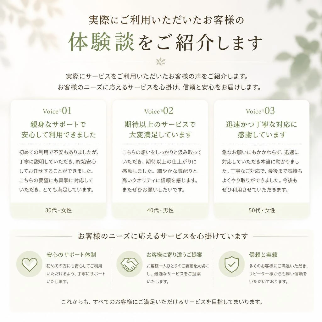 お客様の声