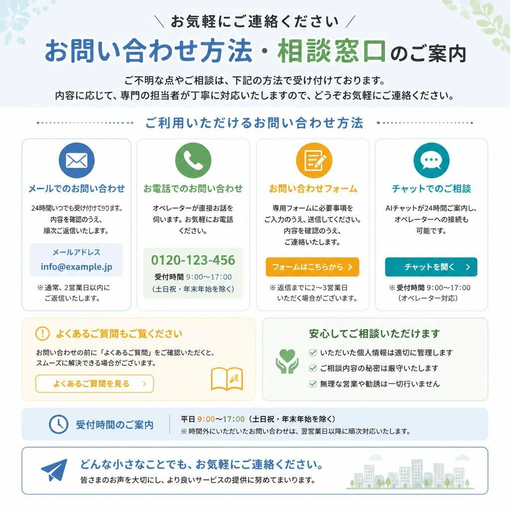 7. まずはお気軽にお問い合わせください！