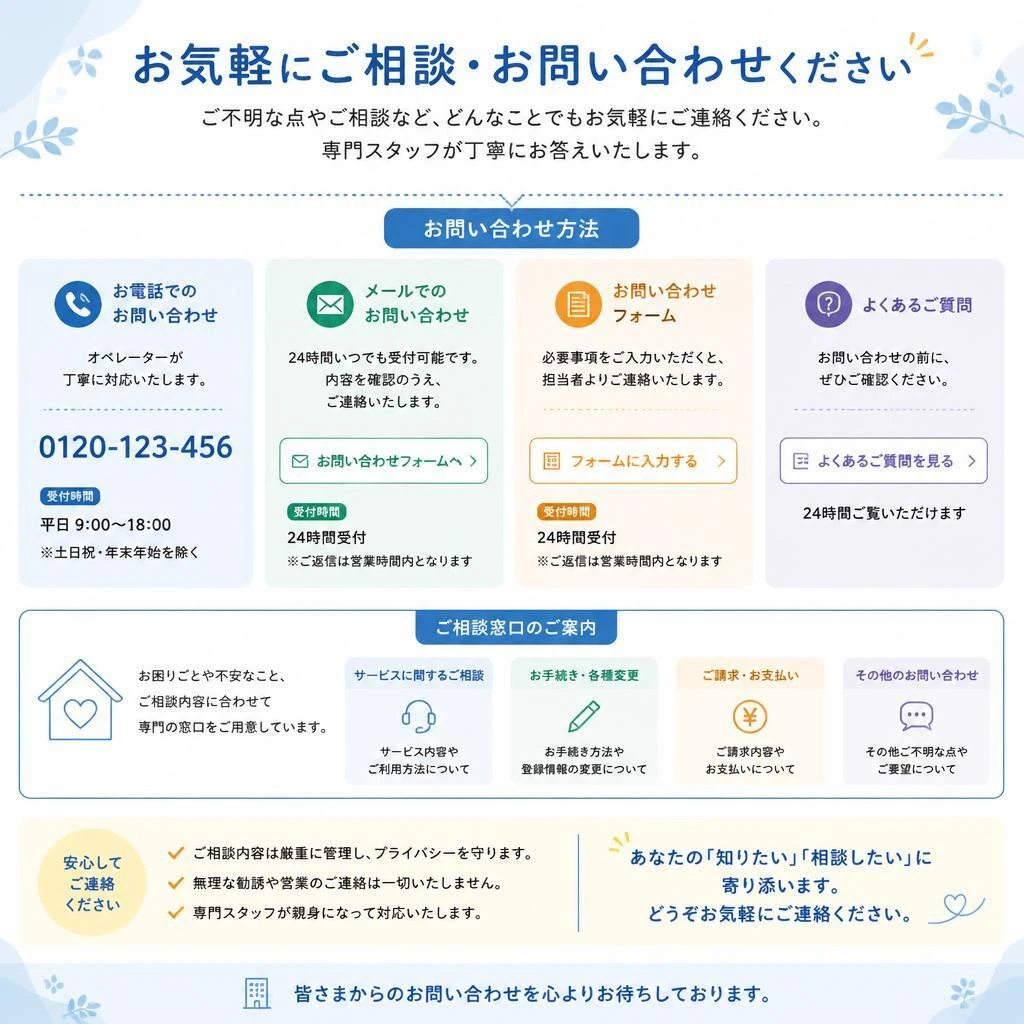 7. まずはお気軽にお問い合わせください！